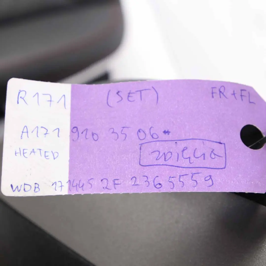 Front Seats Mercedes SLK R171 Heated Black Airscarf Leather Nappa Interior Seat to with Part number A1719103506 Front Seats Mercedes SLK R171 Heated Black Airscarf Leather Nappa Interior Seat - SKU A1719103506 - Part number A1719103506