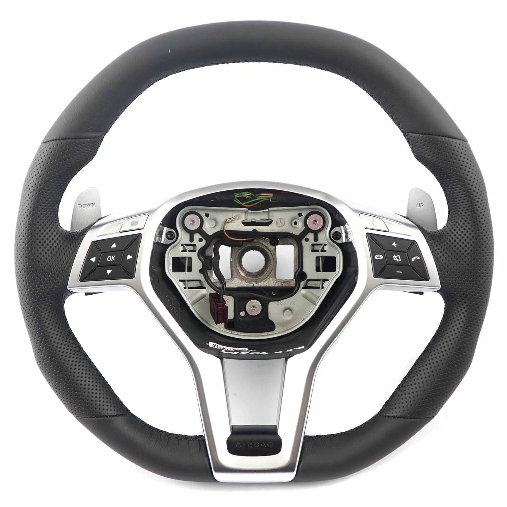 Volante Mercedes W204 C63 AMG W212 NUEVO Cuero Negro Sport Paddle Shift