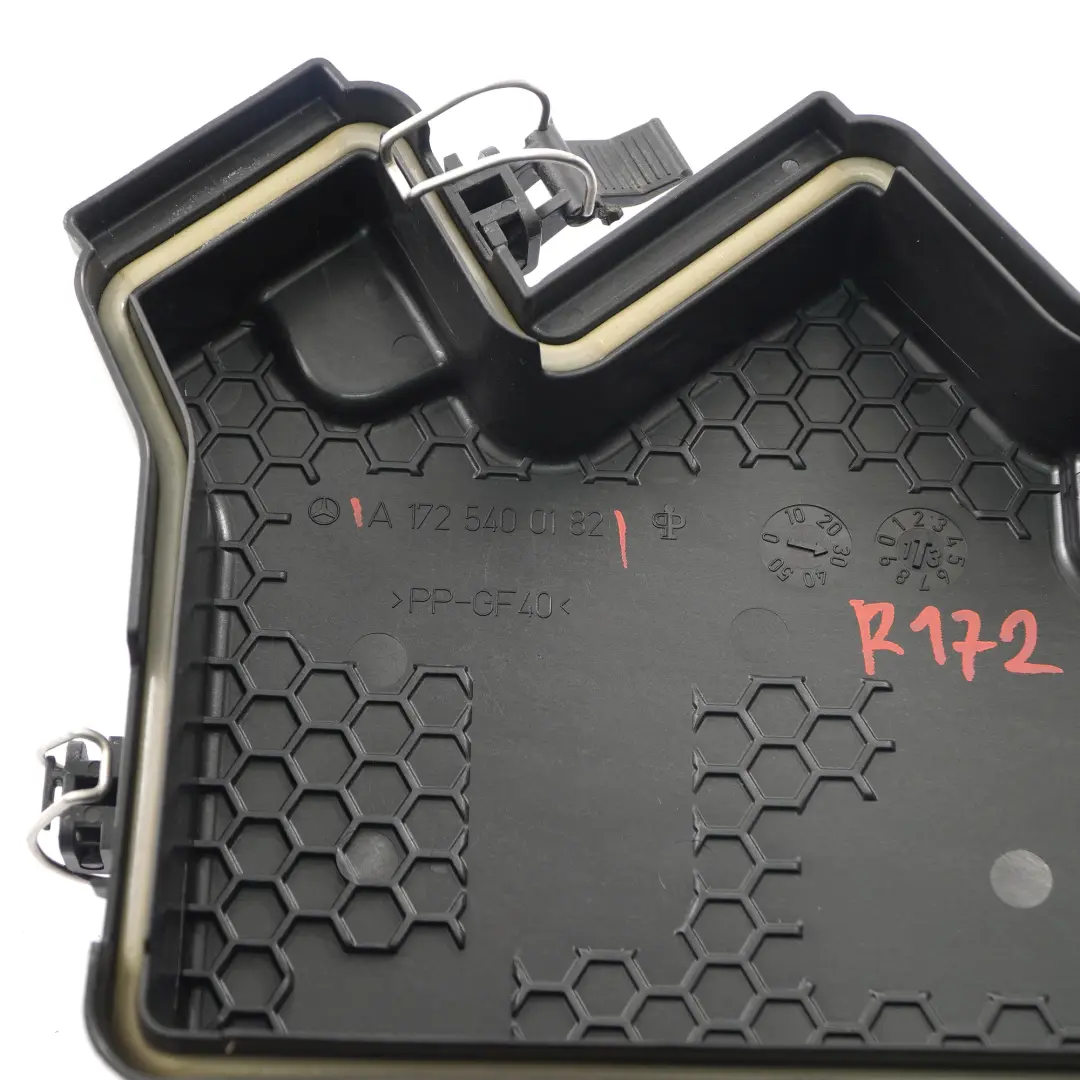 Fuse Relay Box Cover Cap Top Trim to Mercedes SLK R172 with Part number A1725400182 Mercedes SLK R172 Fuse Relay Box Cover Cap Top Trim - SKU rhd-A1725400182 - Part number A1725400182