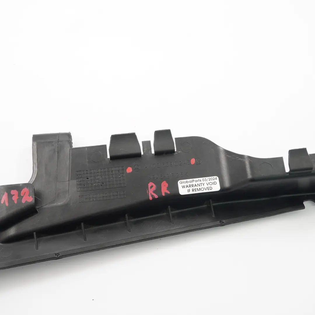 Mercedes SLK R172 Roadster Finestrino laterale posteriore destro Supporto - SKU A1726390243 - Numero di parte A1726390243