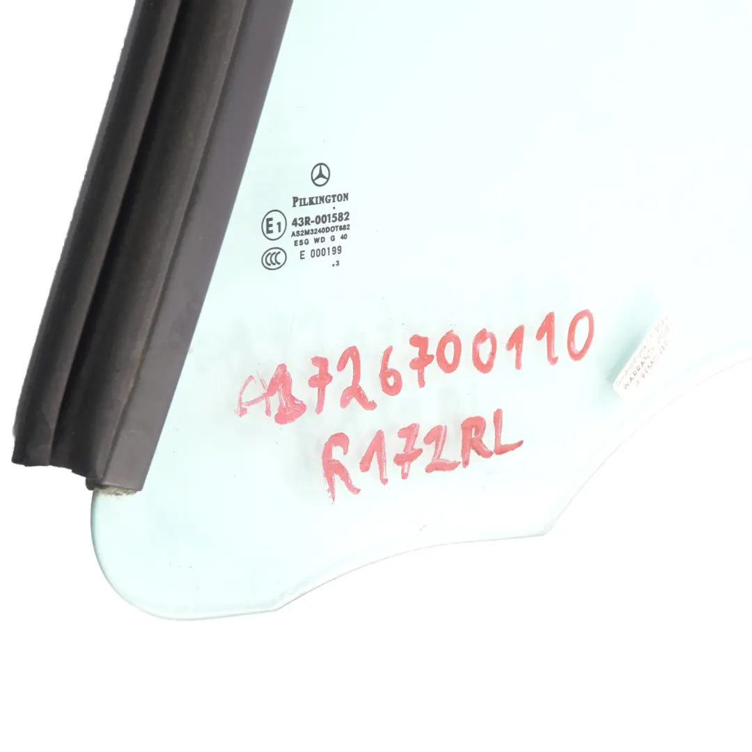 Vitre latérale arrière gauche AS2 pour Mercedes SLK R172 Cabriolet à propos du numéro de pièce A1726700110 Mercedes SLK R172 Cabriolet Vitre latérale arrière gauche AS2 - SKU A1726700110 - Numéro de pièce A1726700110