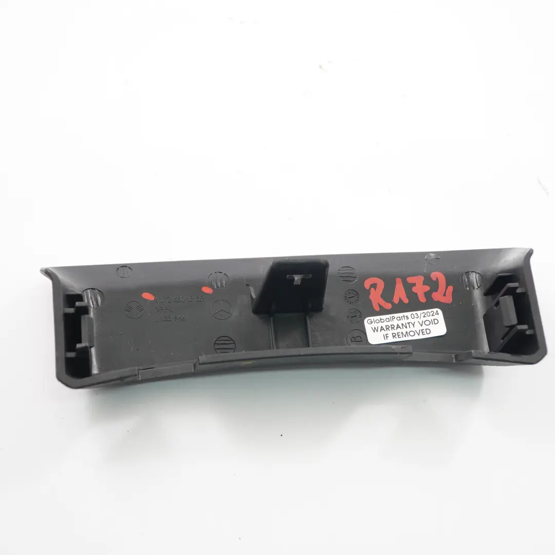 Central Reposabrazos Bisagra Cubierta para Mercedes SLK R172 Roadster con número de pieza A1726801889 Mercedes SLK R172 Roadster Central Reposabrazos Bisagra Cubierta - SKU A1726801889 - Número de pieza A1726801889