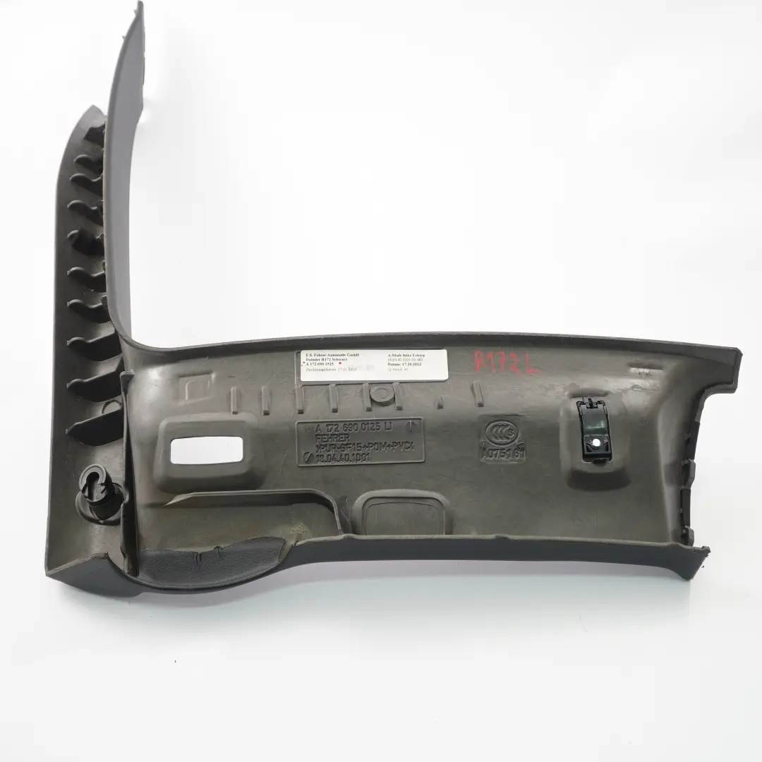 Mercedes SLK R172 A-Pillar Interior Columna Tapa Izquierda Negro - SKU A1726901525 - Número de pieza A1726901525