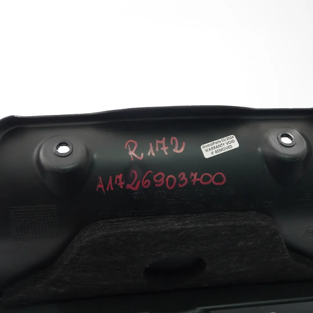 Coffre à bagages Couvercle de panneau Noir A1726900241 pour Mercedes SLK R172 à propos du numéro de pièce A1726903700 Mercedes SLK R172 Coffre à bagages Couvercle de panneau Noir A1726900241 - SKU A1726903700 - Numéro de pièce A1726903700