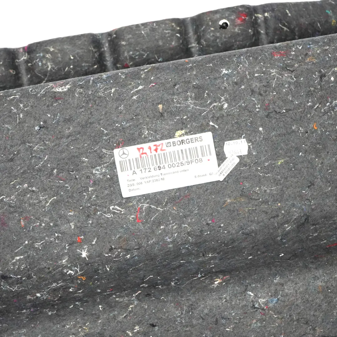 Alfombrilla Para Maletero Trasero Embellecedora para Mercedes SLK R172 con número de pieza A1726940025 Mercedes SLK R172 Alfombrilla Para Maletero Trasero Embellecedora - SKU A1726940025 - Número de pieza A1726940025