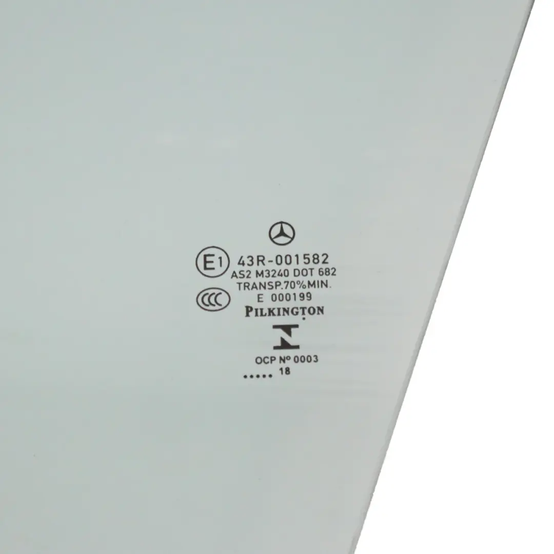 Mercedes SLK R172 Fenêtre Latérale Porte Avant Vitrage Vert AS2 - SKU A1727250300 - Numéro de pièce A1727250300