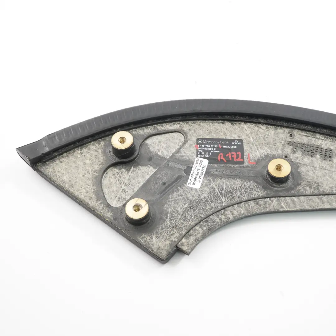 Shelf Left N/S Panel Black to Cover Mercedes SLK R172 Roadster Rear with Part number A1727900235 Cover Mercedes SLK R172 Roadster Rear Shelf Left N/S Panel Black - SKU A1727900235 - Part number A1727900235