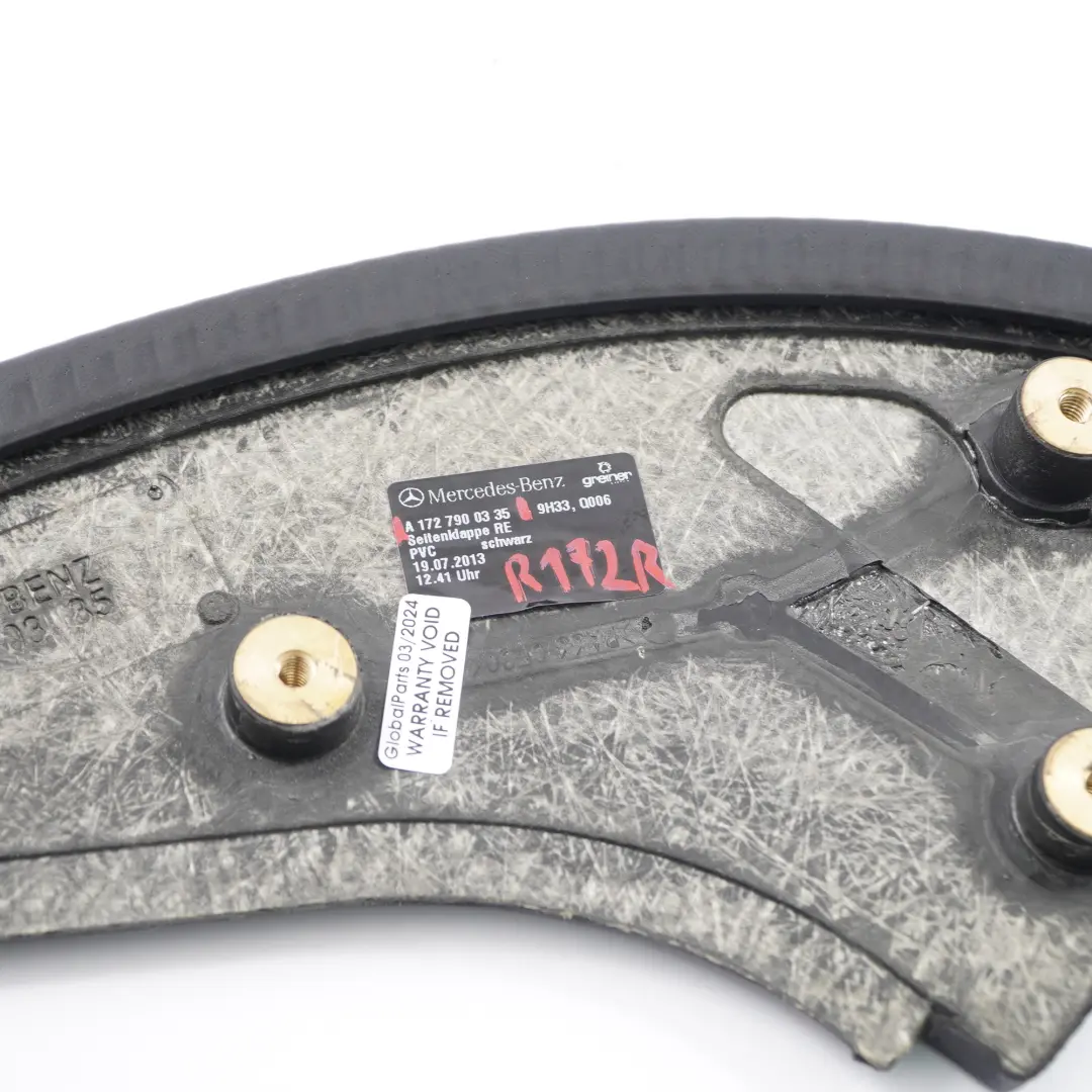 Cover Mercedes SLK R172 Roadster Rear Shelf Right O/S Panel Black - SKU A1727900335 - Part number A1727900335