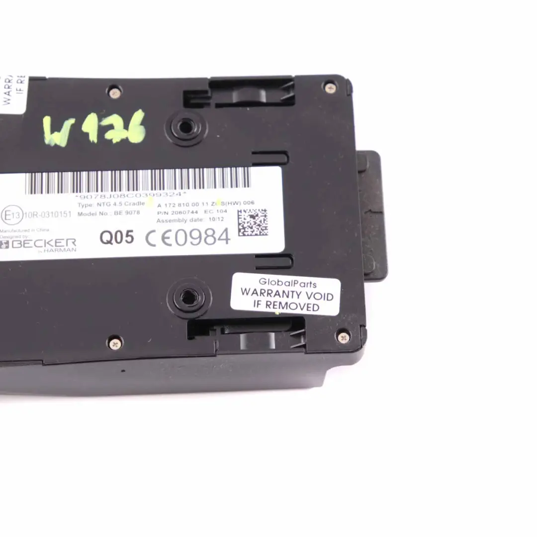 Mercedes W176 W204 W212 Módulo De Control De Navegación NTG 4.5 - SKU A1728100011 - Número de pieza A1728100011