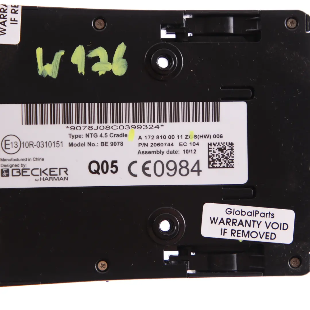  Navigation Processor Mercedes W176 W212 Control Unit Module NTG 4.5 - SKU A1728100011 - Part number A1728100011