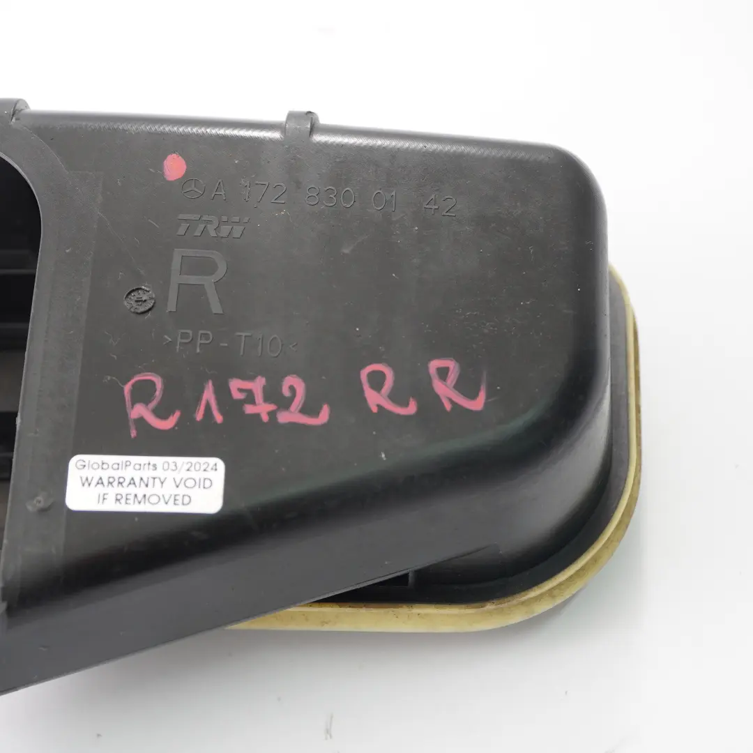 Bumper Vent Flap Right O/S A 1728300142 to Mercedes SLK R172 Roadster Rear with Part number A1728300142 Mercedes SLK R172 Roadster Rear Bumper Vent Flap Right O/S A 1728300142 - SKU A1728300142 - Part number A1728300142