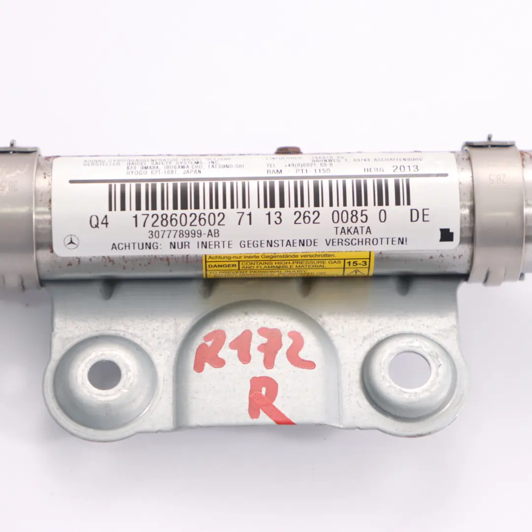 Mercedes SLK R171 Poduszka Airbag Kurtyna Drzwi Prawy Przód - SKU A1728602602 - Numer Części A1728602602