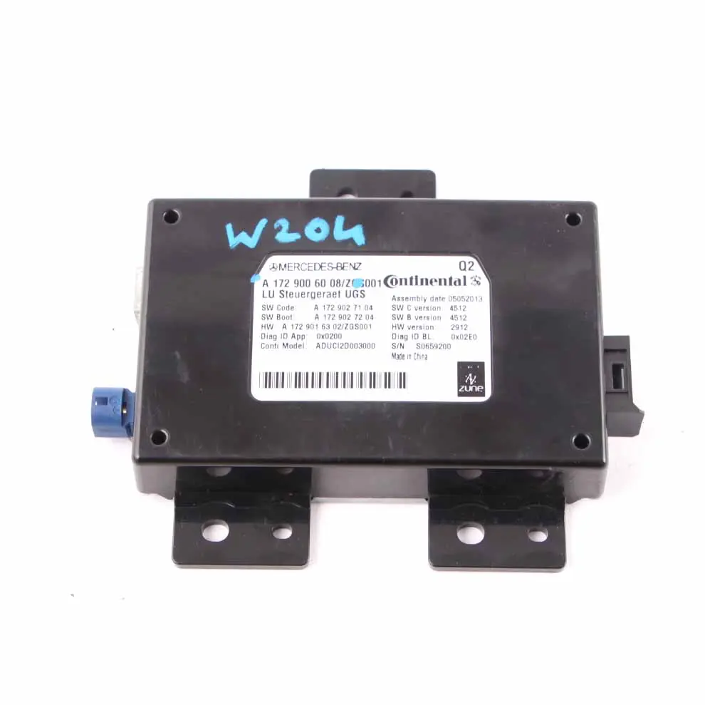 Mercedes W204 W212 W176 Media Interface Control Unit Module A1729006008