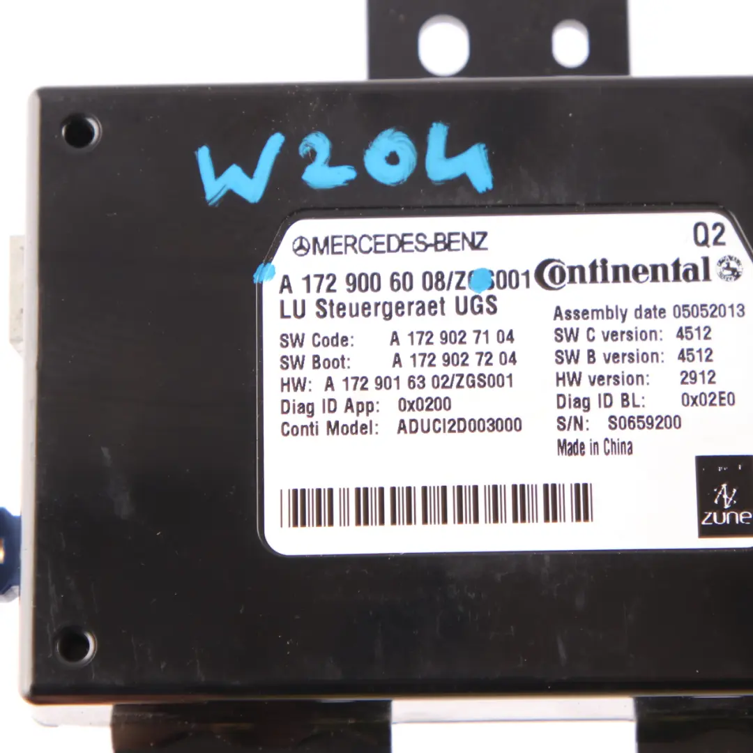 Mercedes W204 W212 W176 Moduł Sterownik Interface - SKU A1729006008 - Numer Części A1729006008
