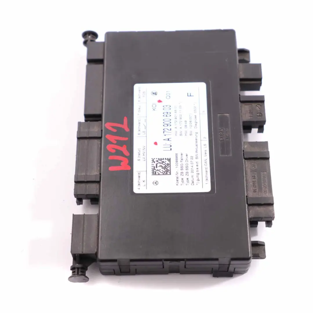 Seat Module Mercedes W204 W212 Control Unit Front Left Right N/O/S - SKU A1729006903 - Part number A1729006903