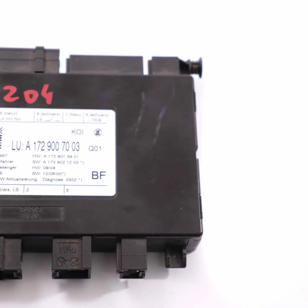 Seat Module Mercedes W204 W212 Control Unit Front Left Right N/O/S - SKU A1729007003 - Part number A1729007003