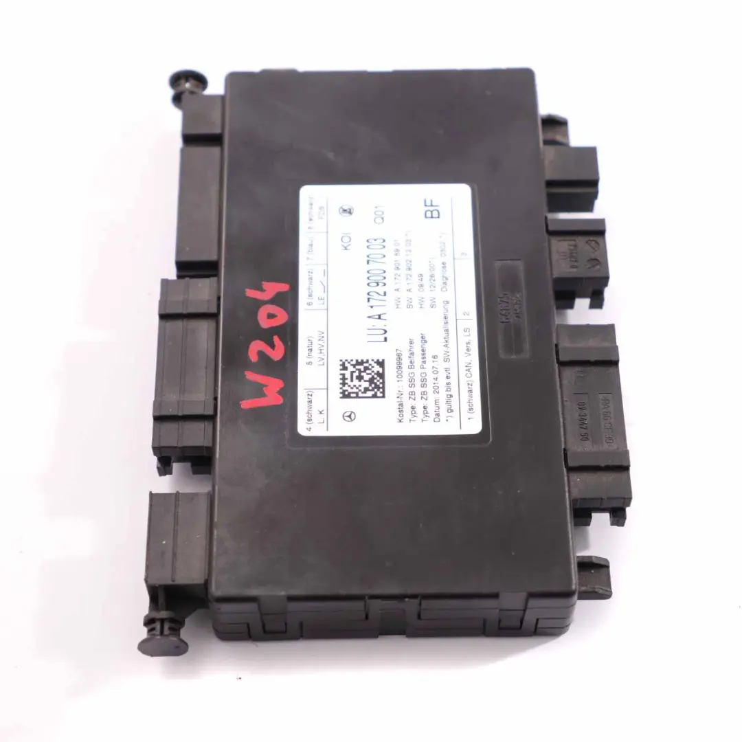 Modulo Asiento Mercedes W204 W212 Unidad Delantero Izquierdo Derecho para con número de pieza A1729007003 Modulo Asiento Mercedes W204 W212 Unidad Delantero Izquierdo Derecho - SKU A1729007003 - Número de pieza A1729007003