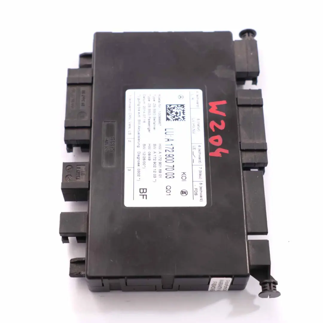 Seat Module Mercedes W204 W212 Control Unit Front Left Right N/O/S - SKU A1729007003 - Part number A1729007003