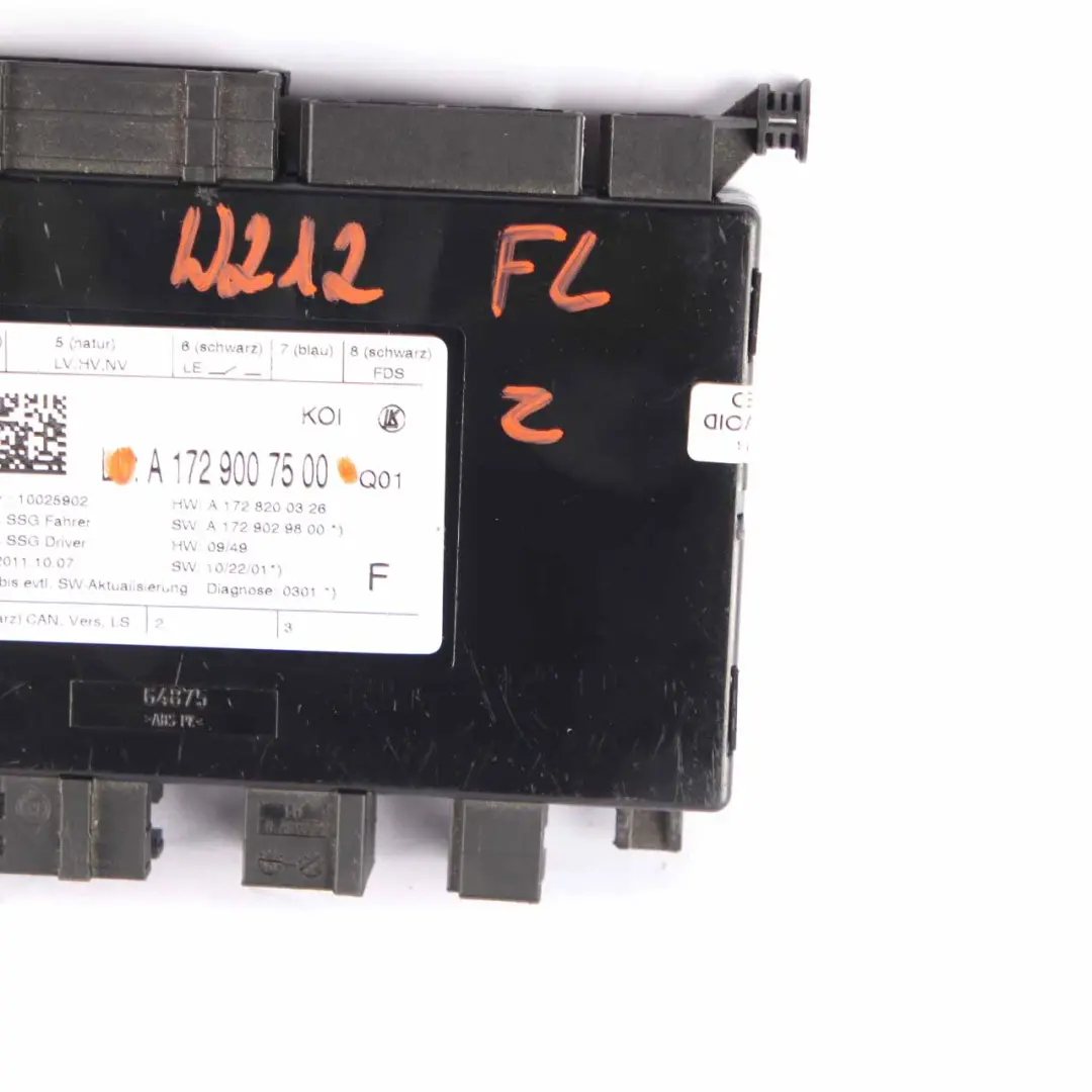Seat Module Mercedes W204 Front Left N/S Memory Control Unit - SKU A1729007500 - Part number A1729007500