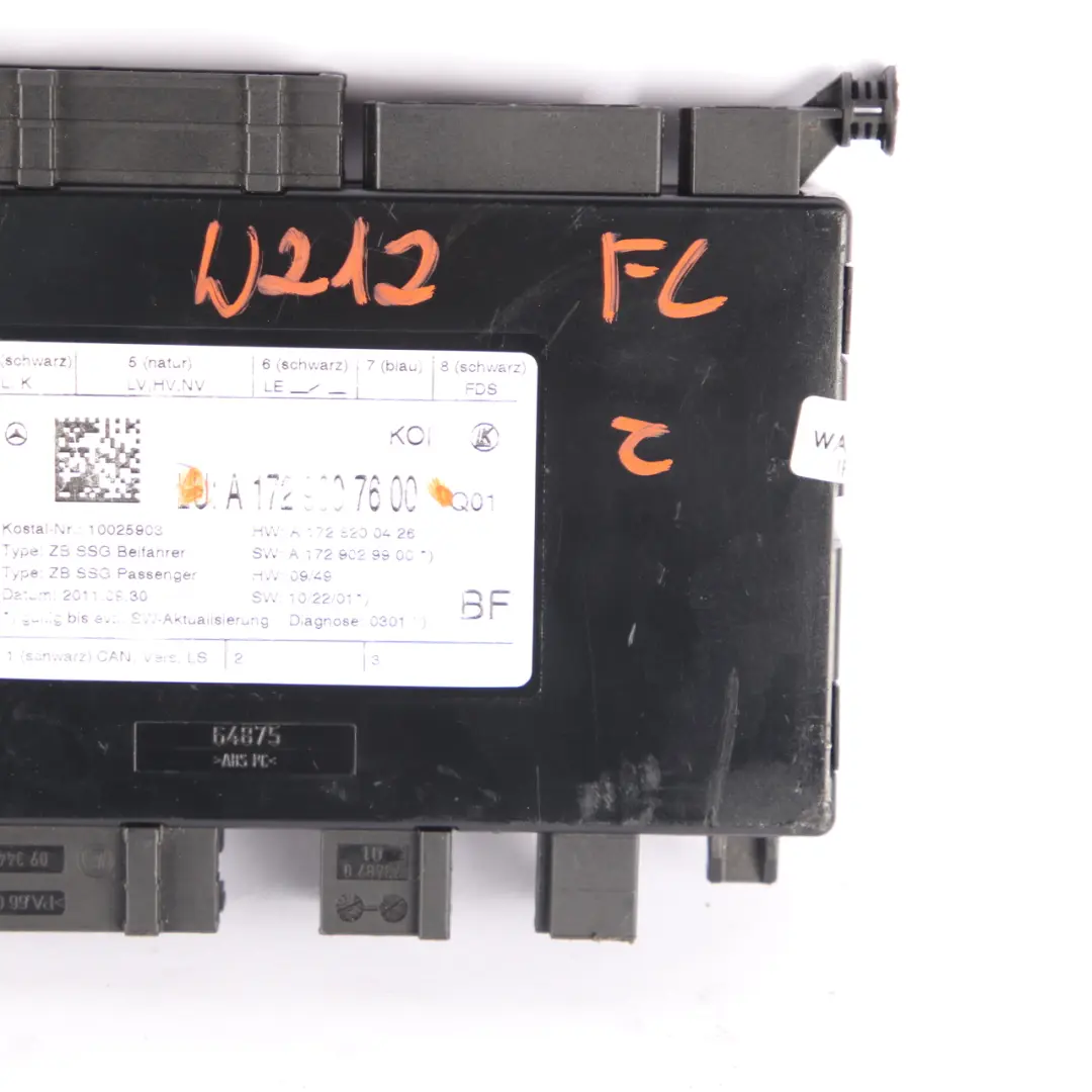 Mercedes W204 Moduł Pamięci Fotela - SKU A1729007600 - Numer Części A1729007600