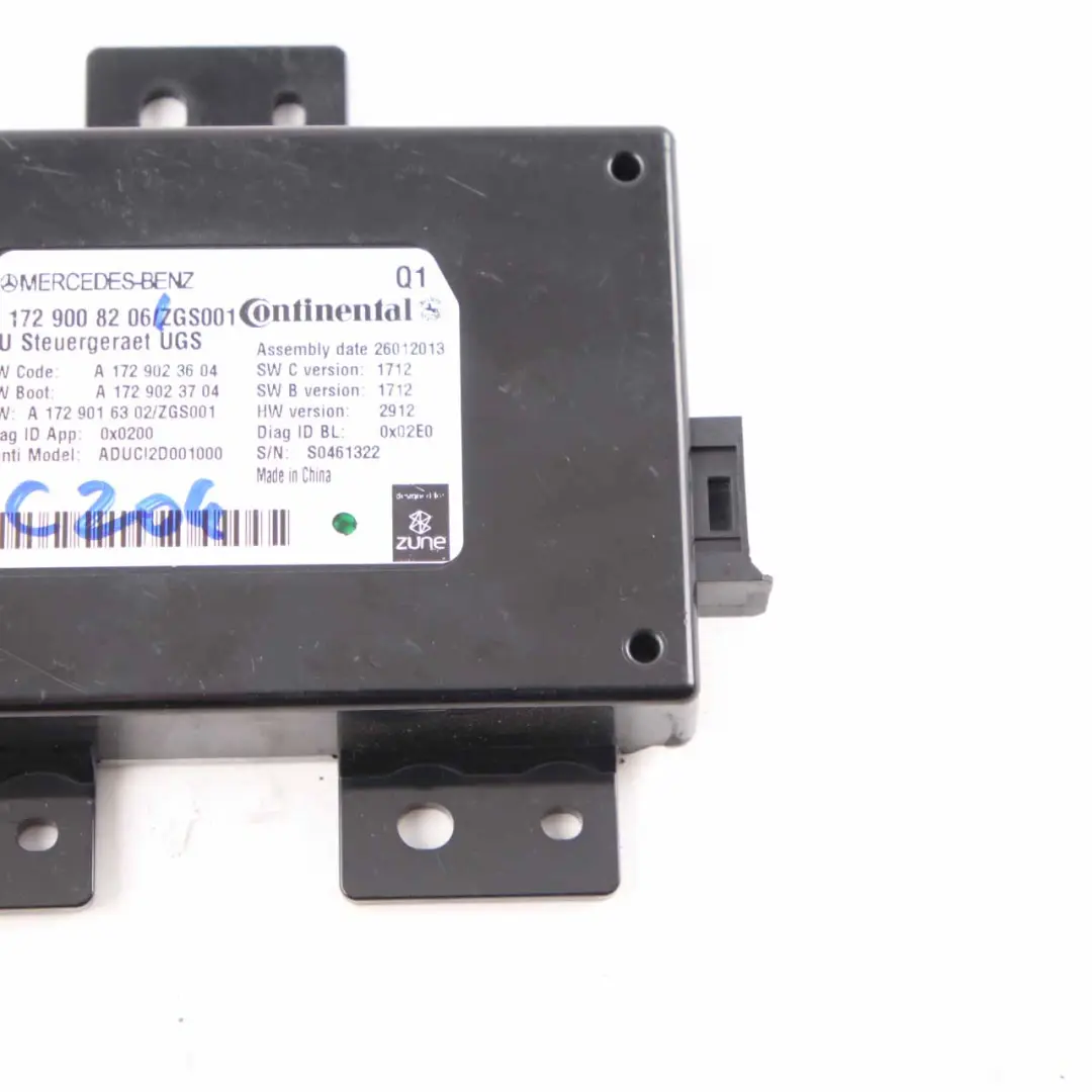  Modulo interfaccia Mercedes W176 W204 W212 Unità multimediale - SKU A1729008206 - Numero di parte A1729008206