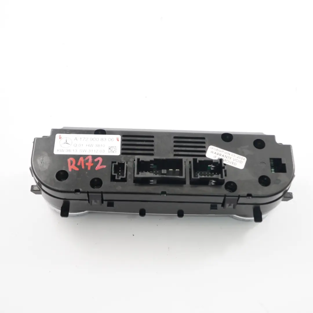 Mercedes SLK R172 Klimaanlage Heizung Gebläse Bedienfeld - SKU A1729008306 - Teilenummer A1729008306