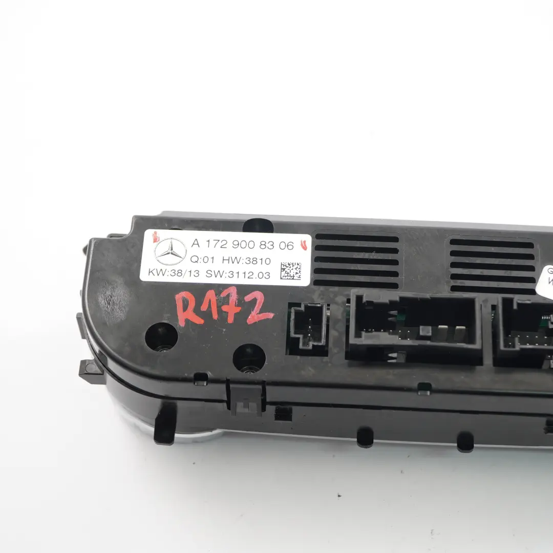 Mercedes SLK R172 Aria condizionata riscaldatore soffiante pannello di controllo - SKU A1729008306 - Numero di parte A1729008306