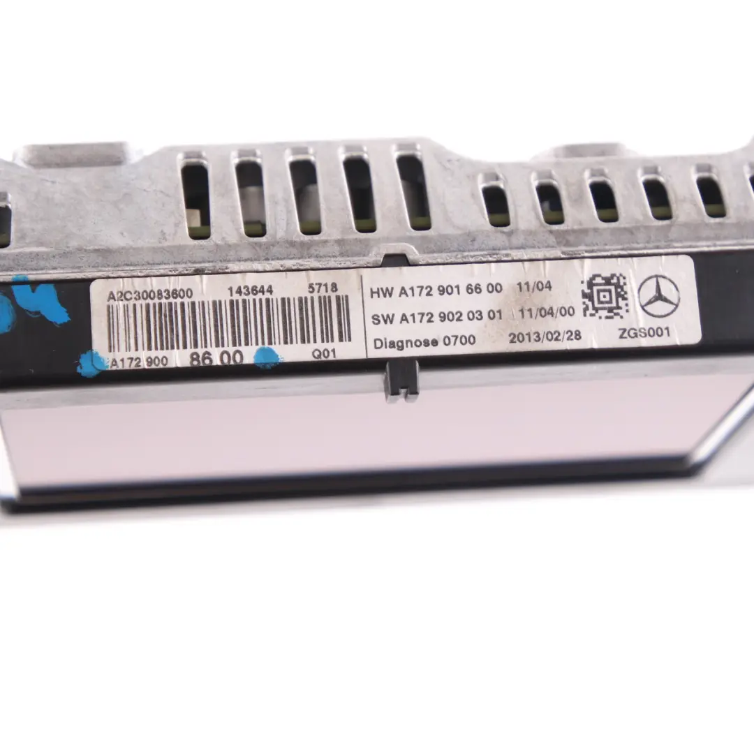 Mercedes W204 Pantalla de Navegación Multifunción Salpicadero A1729004004 - SKU A1729008600 - Número de pieza A1729008600