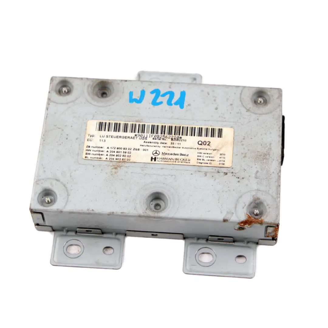 Module l'unité contrôle de l'interface média pour Mercedes W212 W221 à propos du numéro de pièce A1729009302 Mercedes W212 W221 Module l'unité contrôle de l'interface média - SKU A1729009302 - Numéro de pièce A1729009302