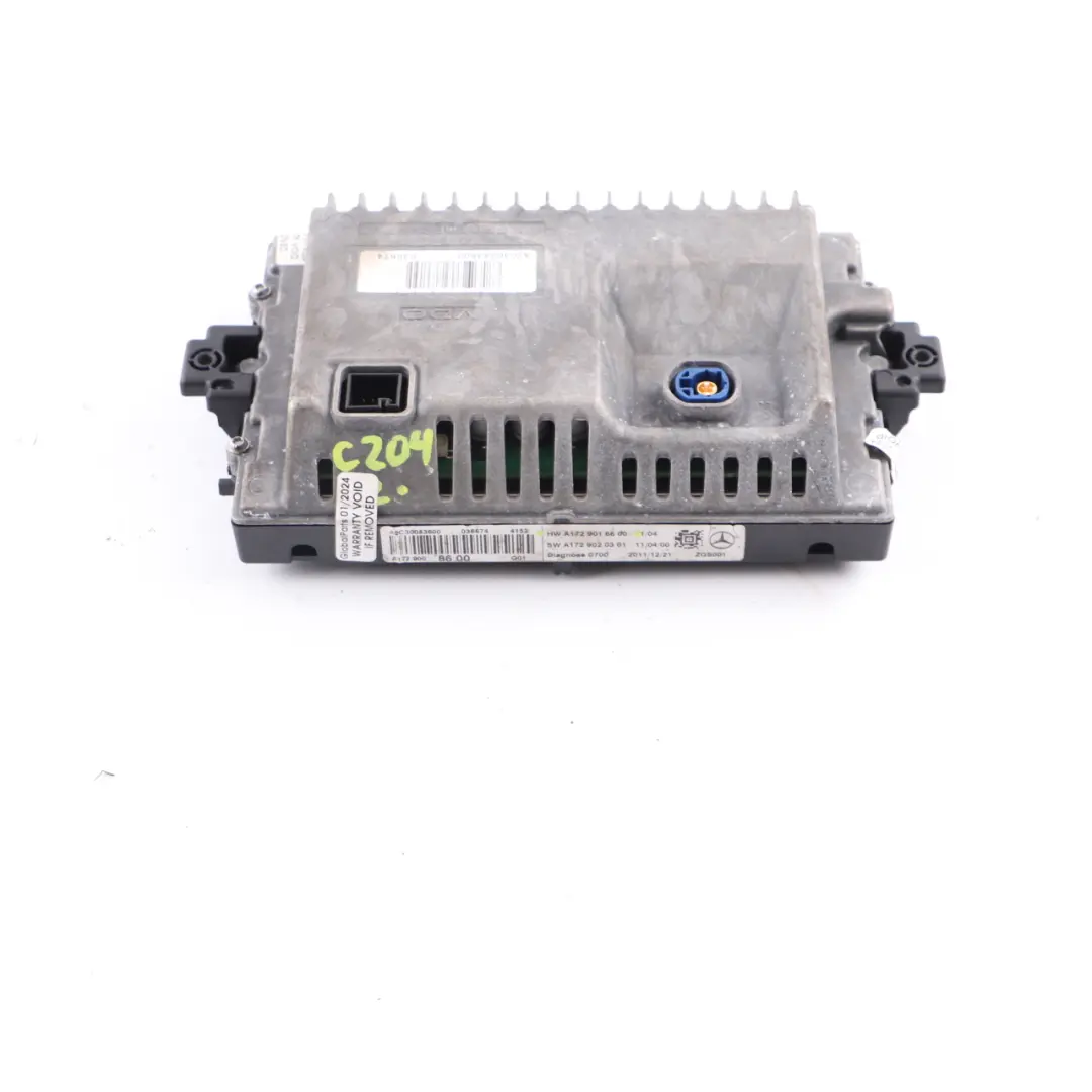 Pantalla visualización Radio Multimedia Navegación Sat para Mercedes W204 con número de pieza A1729016600 Mercedes W204 Pantalla visualización Radio Multimedia Navegación Sat - SKU A1729016600 - Número de pieza A1729016600