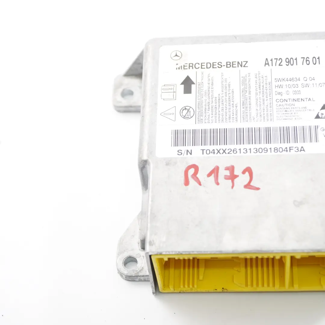 Mercedes SLK R172 Front Air Module SRS Control Unit ECU - SKU A1729017601 - Part number A1729017601