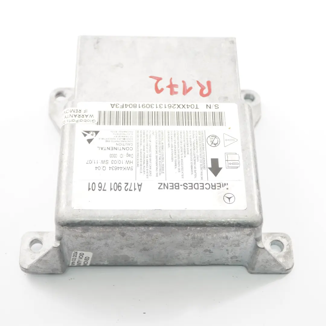 Módulo de Aire Delantero SRS Unidad de Control ECU para Mercedes SLK R172 con número de pieza A1729017601 Mercedes SLK R172 Módulo de Aire Delantero SRS Unidad de Control ECU - SKU A1729017601 - Número de pieza A1729017601