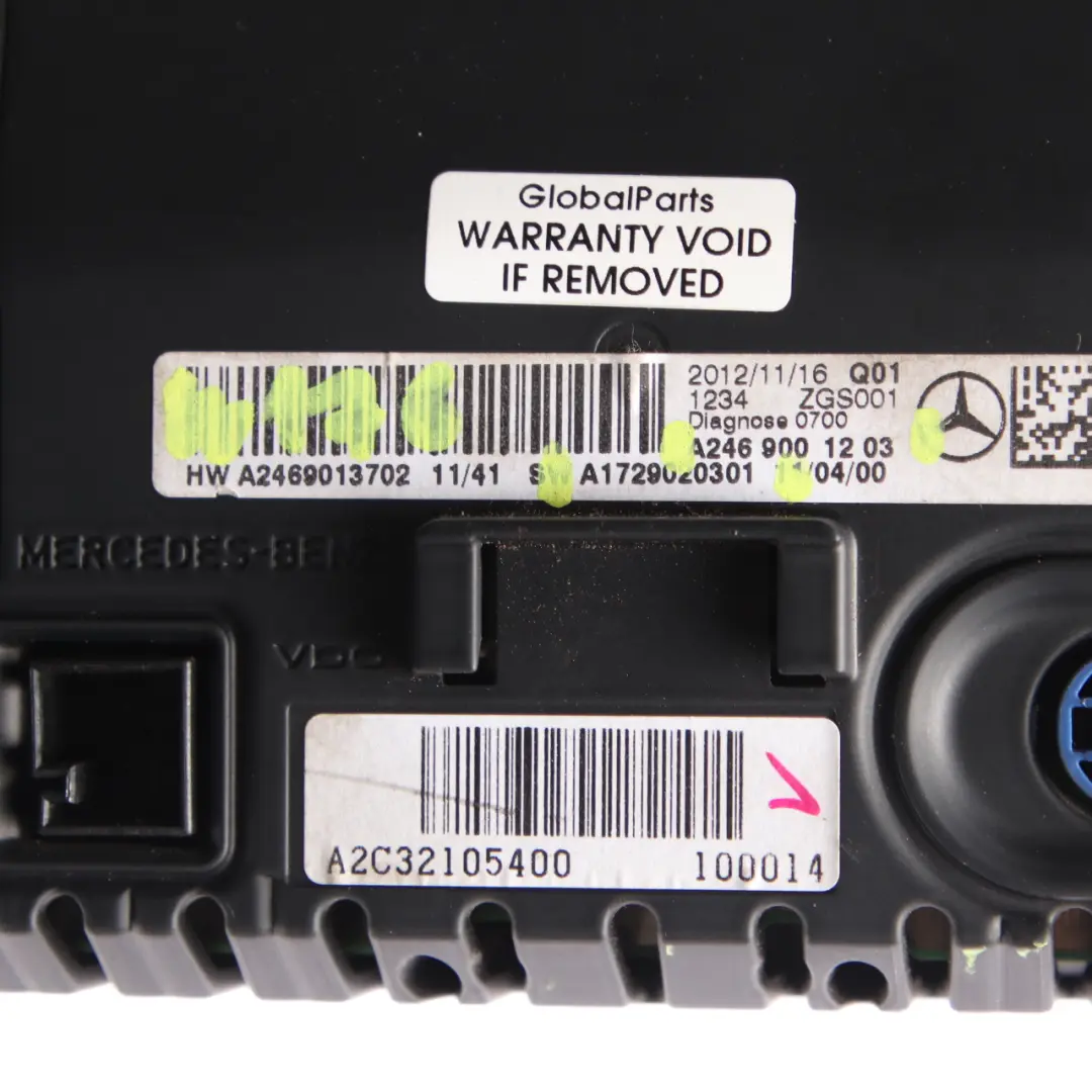 Display Screen Mercedes W176 Central Information Dashboard Dash to with Part number A1729020301 Display Screen Mercedes W176 Central Information Dashboard Dash - SKU A1729020301 - Part number A1729020301