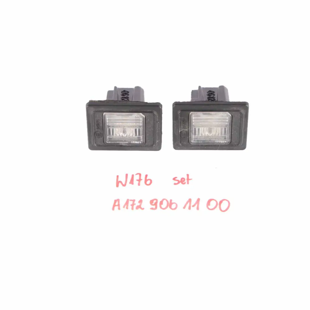License Number Plate Lamp Light Lights Set Mercedes W176 - SKU A1729061100 - Part number A1729061100