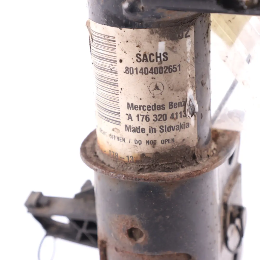 Strut Mercedes W176 Front Left N/S Suspension Shock Absorber to Spring with Part number A1763204113 Spring Strut Mercedes W176 Front Left N/S Suspension Shock Absorber - SKU A1763204113 - Part number A1763204113