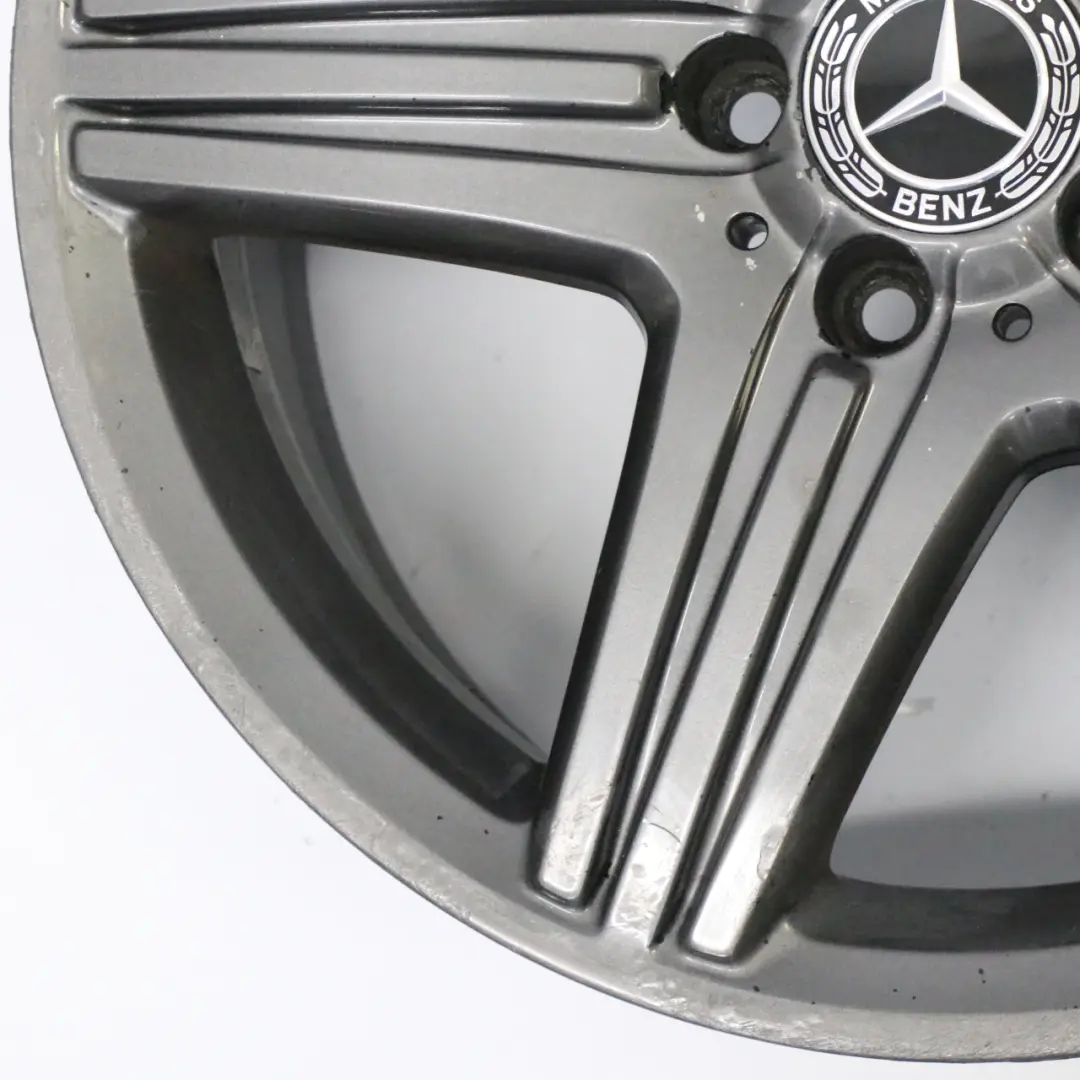 Grey Wheel Alloy Rim 18" 5 Double Spoke ET:48 8J to Mercedes W176 AMG with Part number A1764010402 Mercedes W176 AMG Grey Wheel Alloy Rim 18" 5 Double Spoke ET:48 8J - SKU A1764010402-3 - Part number A1764010402
