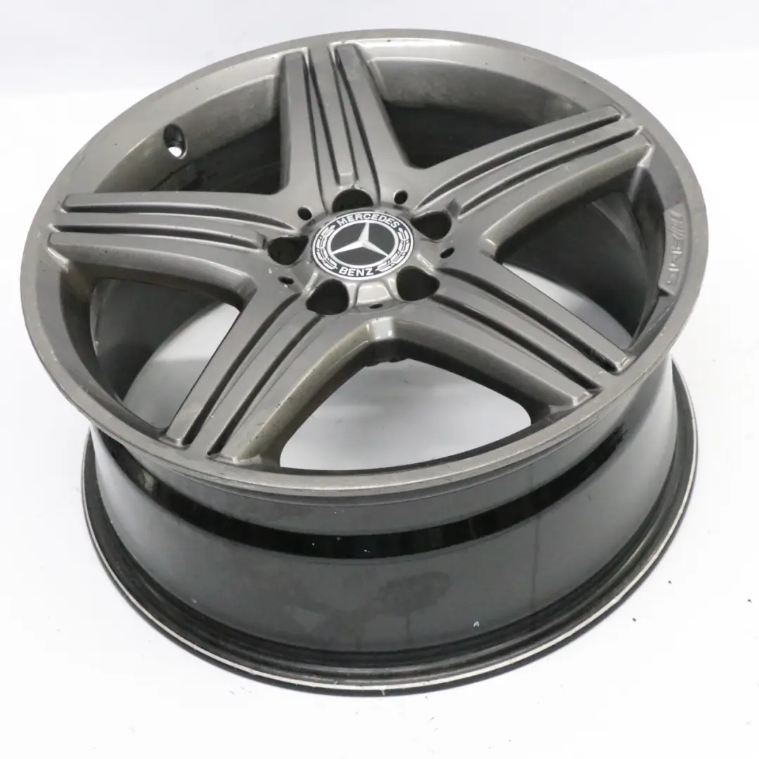 Grey Wheel Alloy Rim 18" 5 Double Spoke ET:48 8J to Mercedes W176 AMG with Part number A1764010402 Mercedes W176 AMG Grey Wheel Alloy Rim 18" 5 Double Spoke ET:48 8J - SKU A1764010402-3 - Part number A1764010402