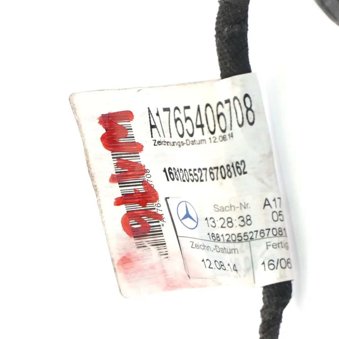 Mercedes W176 Cableado arnés puerta trasero izquierdo derecho - SKU A1765406708 - Número de pieza A1765406708