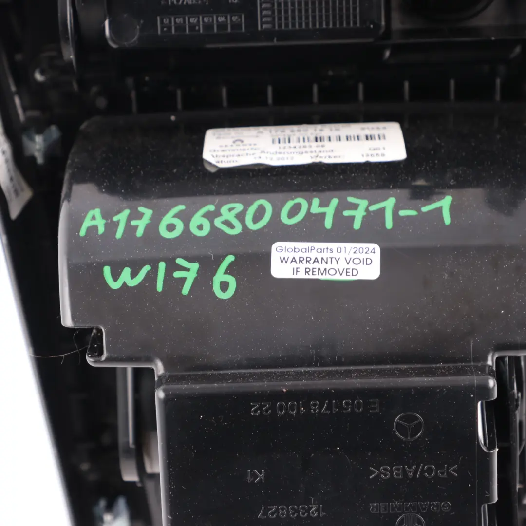 Centre Console Ashtray Storage Tray Cover Trim Frame Panel Black to Mercedes W176 with Part number A1766800471 Mercedes W176 Centre Console Ashtray Storage Tray Cover Trim Frame Panel Black - SKU A1766800471-1 - Part number A1766800471