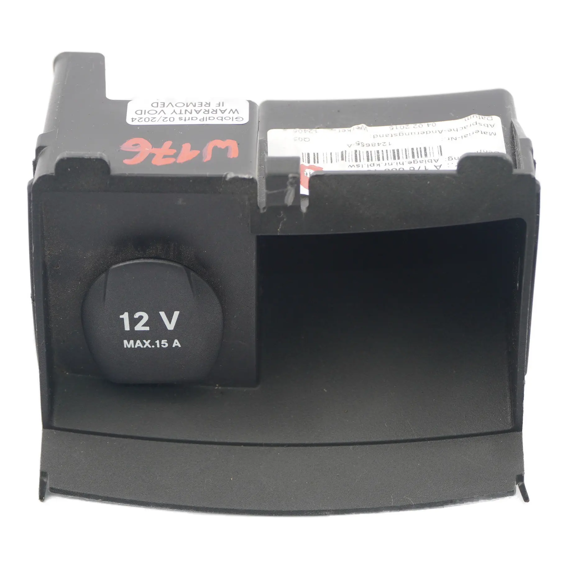 Mercedes W176 Console centrale posteriore Alloggiamento accendino A1766801050