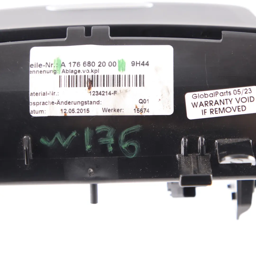  Bandeja Cenicero Consola Central Interior Mercedes W176 Negro - SKU A1766802000 - Número de pieza A1766802000