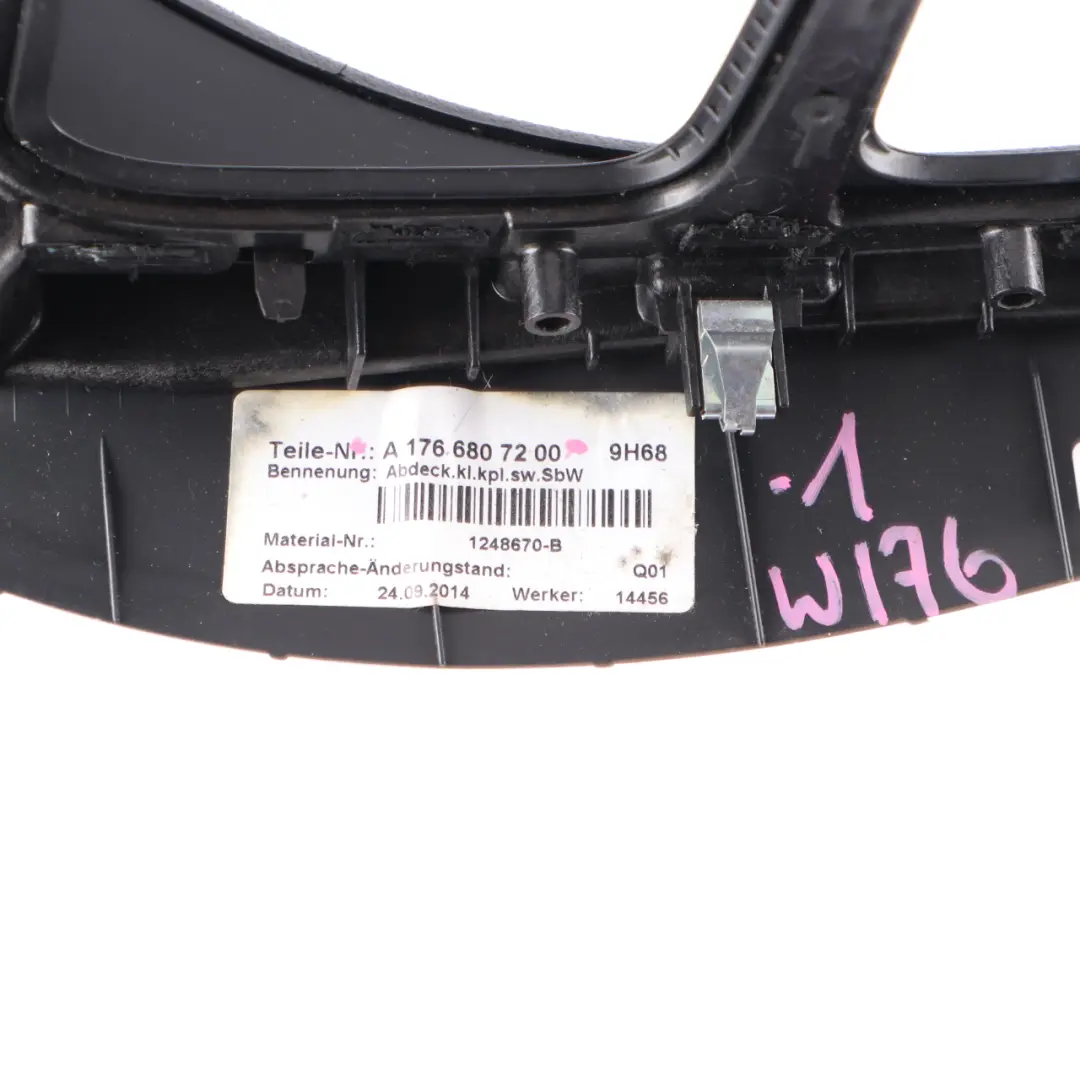  Embellecedor consola central Mercedes W176 Negro Lava - SKU A1766807200-1 - Número de pieza A1766807200