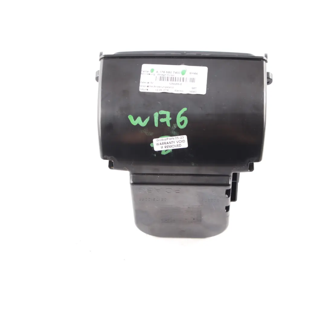 Mercedes W176 Console centrale intérieure, panneau de rangement noir - SKU A1766807400 - Numéro de pièce A1766807400
