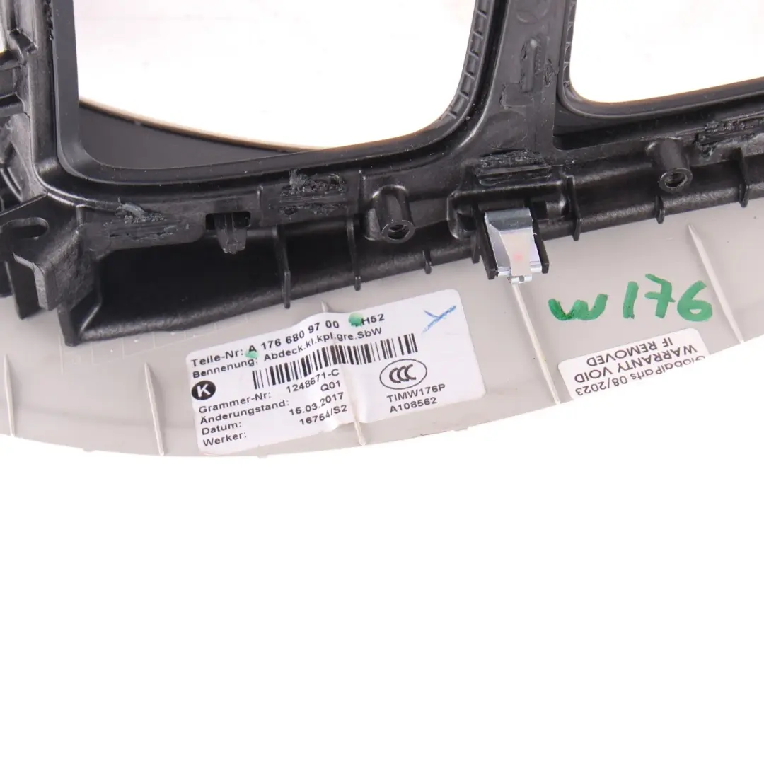 Centre Console Ashtray Storage Housing Surround Trim to Mercedes W176 with Part number A1766809700 Mercedes W176 Centre Console Ashtray Storage Housing Surround Trim - SKU A1766809700-1 - Part number A1766809700