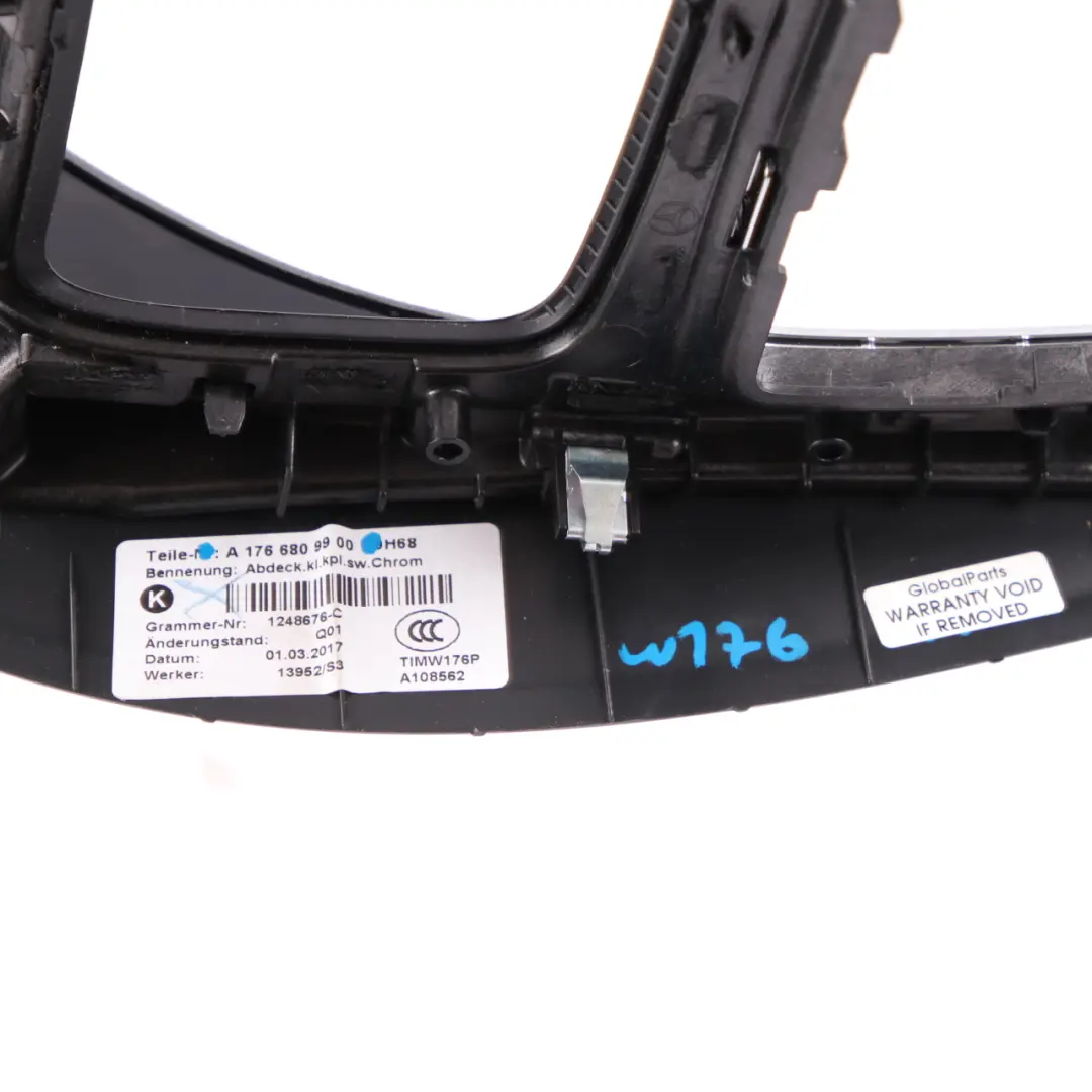 Console Centrale Telaio Copertura Pannello Cambio Nero per Mercedes W176 C117 con numero di parte A1766809900 Mercedes W176 C117 Console Centrale Telaio Copertura Pannello Cambio Nero - SKU A1766809900 - Numero di parte A1766809900