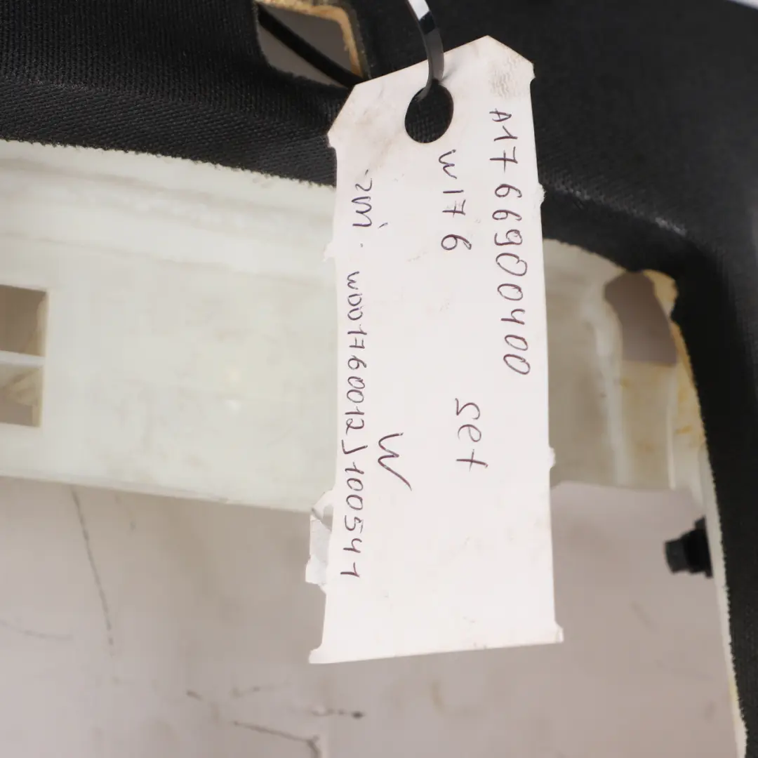 Mercedes W176 Roof Headlining Headliner Lining Black Complete Set Pillars Mirror - SKU A1766900400 - Part number A1766900400