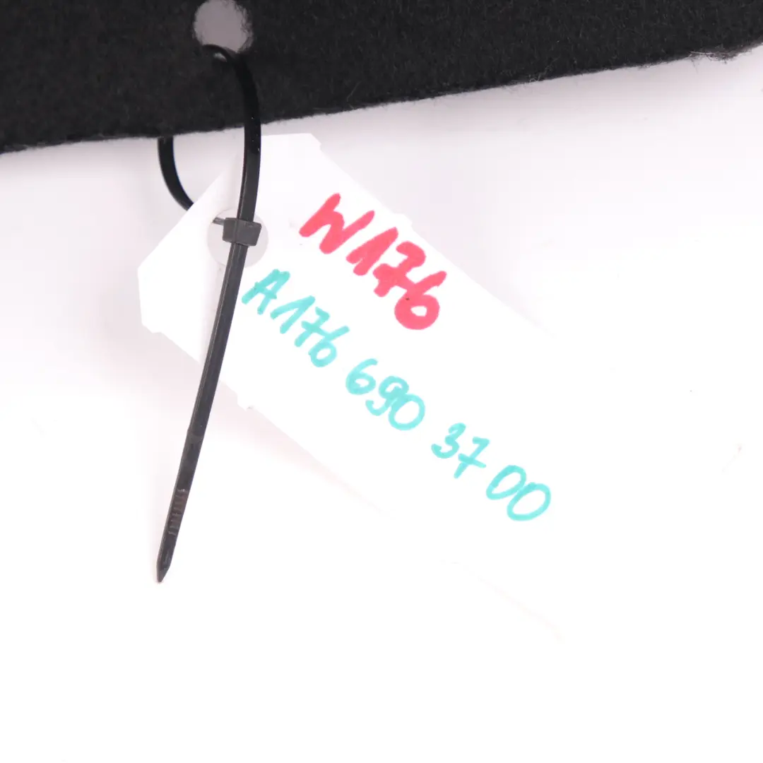 Trunk Boot Side Trim Cover Panel Rear Left N/S Black to Mercedes W176 with Part number A1766903700 Mercedes W176 Trunk Boot Side Trim Cover Panel Rear Left N/S Black - SKU A1766903700 - Part number A1766903700