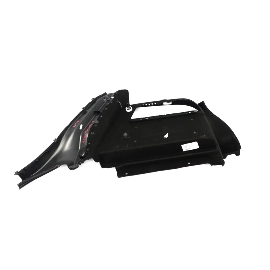 Left Side Trunk N/S Boot Luggage Compartment Trim to Mercedes W176 with Part number A1766904700 Mercedes W176 Left Side Trunk N/S Boot Luggage Compartment Trim - SKU A1766904700-1 - Part number A1766904700