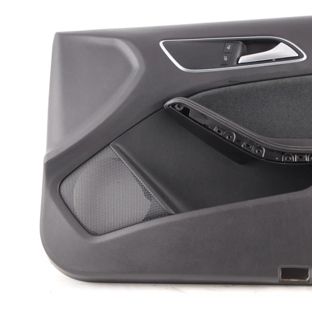 Door Card Trim Front Right O/S Panel Cloth Fabric Black Anthracite to Mercedes W176 with Part number A1767200800 Mercedes W176 Door Card Trim Front Right O/S Panel Cloth Fabric Black Anthracite - SKU A1767200800 - Part number A1767200800