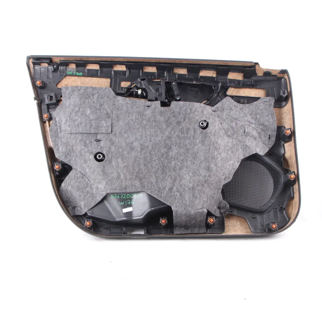 Door Card Trim Front Right O/S Panel Cloth Fabric Black Anthracite to Mercedes W176 with Part number A1767200800 Mercedes W176 Door Card Trim Front Right O/S Panel Cloth Fabric Black Anthracite - SKU A1767200800 - Part number A1767200800